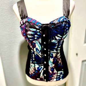 EUC TRIXXI Three Pink Hearts Gorgeous Corset Size:XSmall